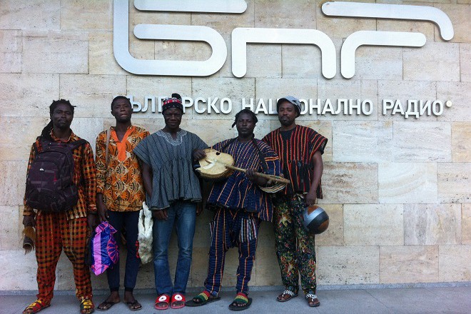 Кинг Аишоба Бенд на закриването на фестивала "АфроВизия" в БНР, снимка: Цветан Цветанов